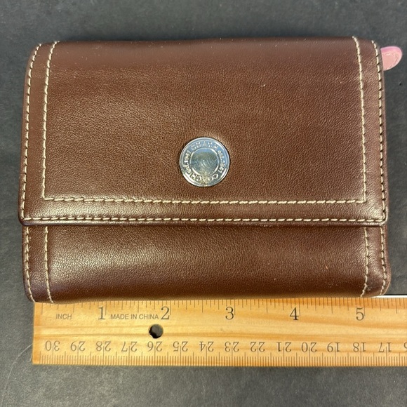 Coach Leather Mahogany Wallet w/ Pink Accents - Picture 14 of 15